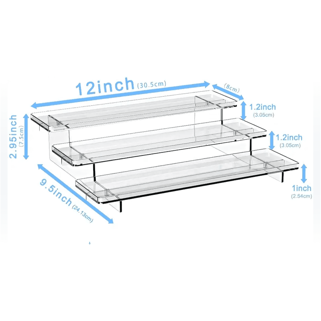 3-TIER CLEAR PLEXI PEDESTAL DISPLAY - SeattleDesignLab