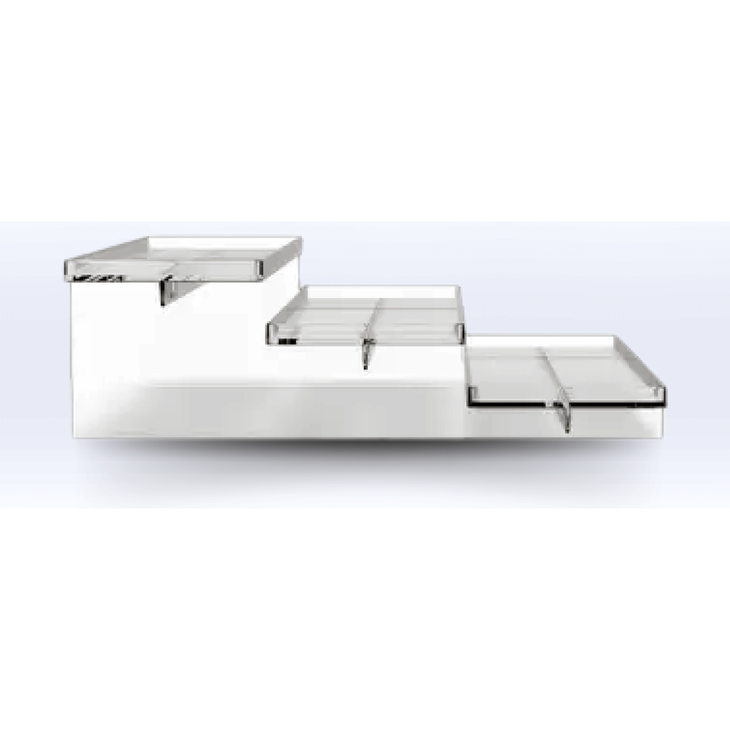 3-TIER CLEAR PLEXI PEDESTAL DISPLAY - SeattleDesignLab