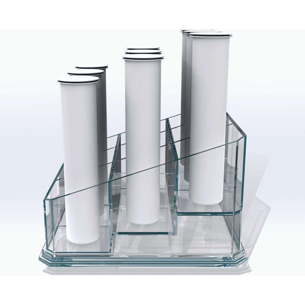 9-Tube Acrylic Pre-roll Step Display - SeattleDesignLab