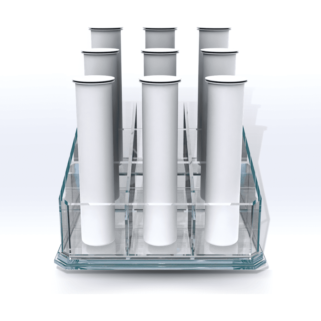 9-Tube Acrylic Pre-roll Step Display - SeattleDesignLab