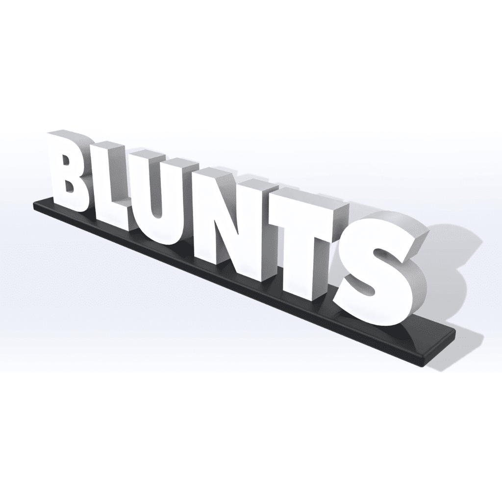 Acrylic Blunts Pedestal Sign - SeattleDesignLab