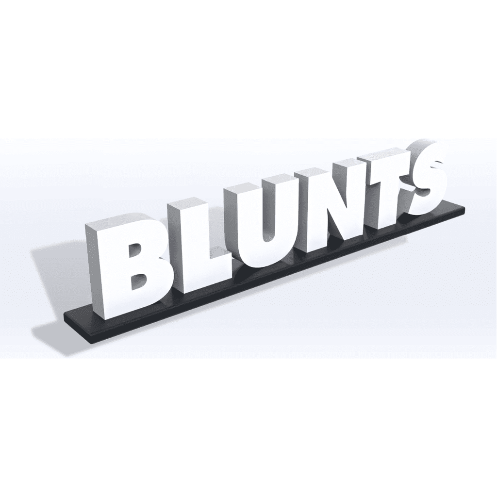 Acrylic Blunts Pedestal Sign - SeattleDesignLab