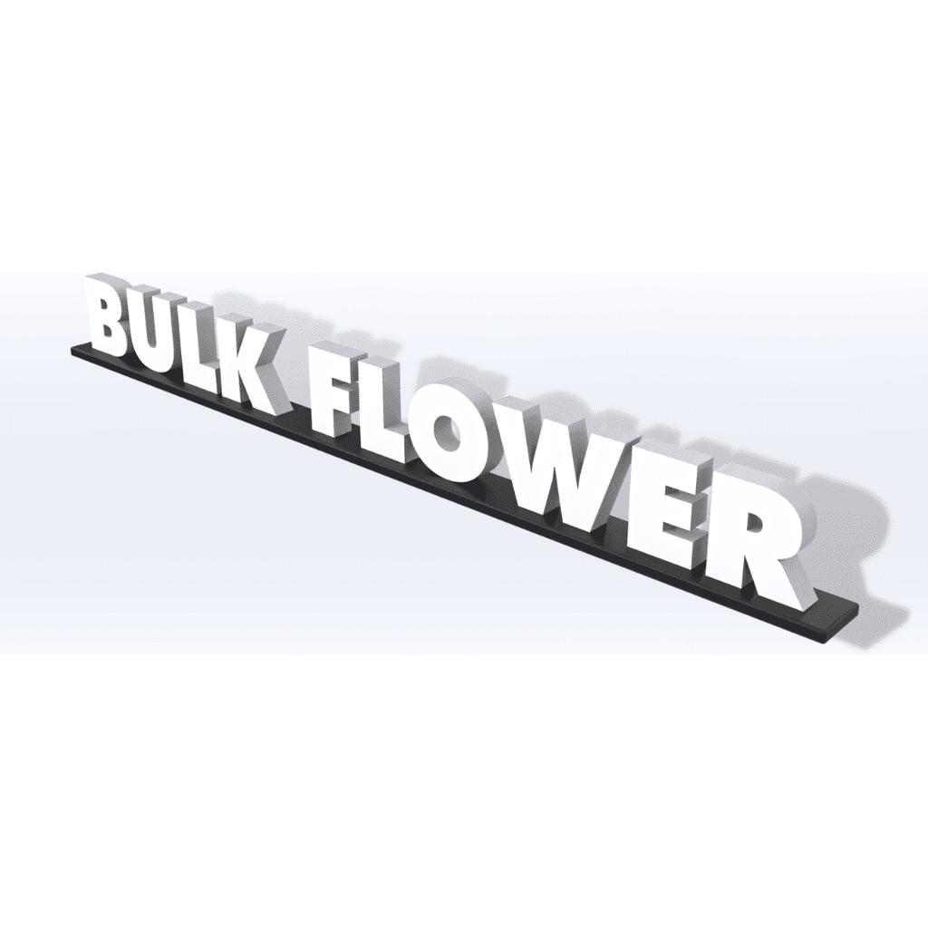 Acrylic Bulk Flower Pedestal Sign - SeattleDesignLab