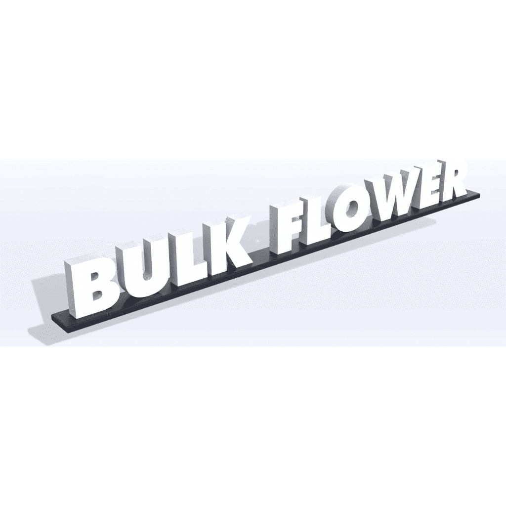 Acrylic Bulk Flower Pedestal Sign - SeattleDesignLab