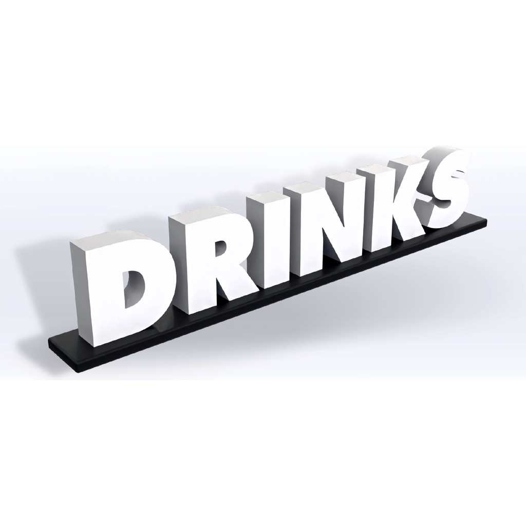 Acrylic Drinks Pedestal Sign - SeattleDesignLab