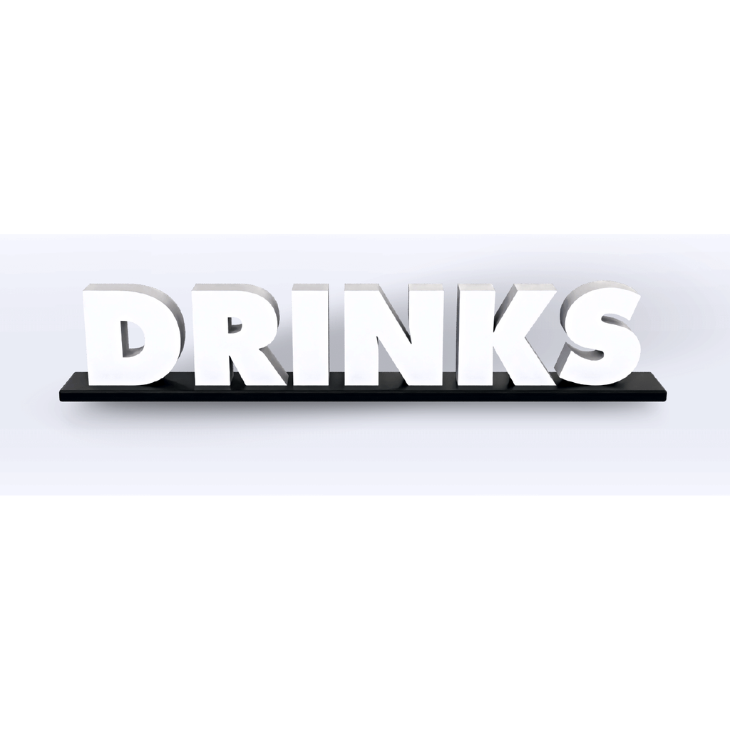 Acrylic Drinks Pedestal Sign - SeattleDesignLab