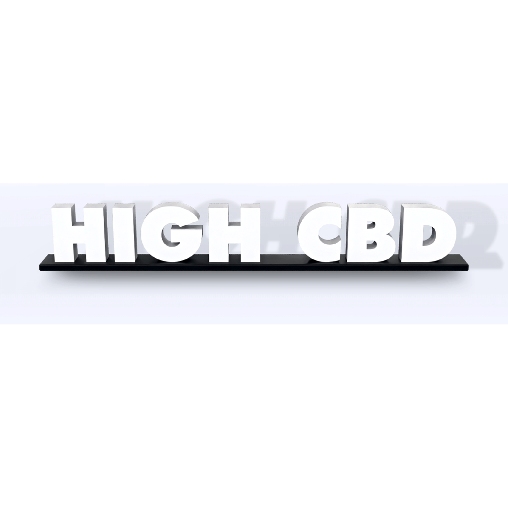 Acrylic High CBD Pedestal Sign - SeattleDesignLab