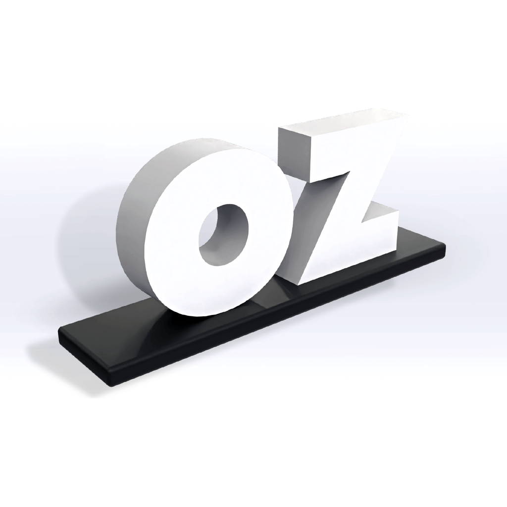 Acrylic Ounce Pedestal Sign - SeattleDesignLab