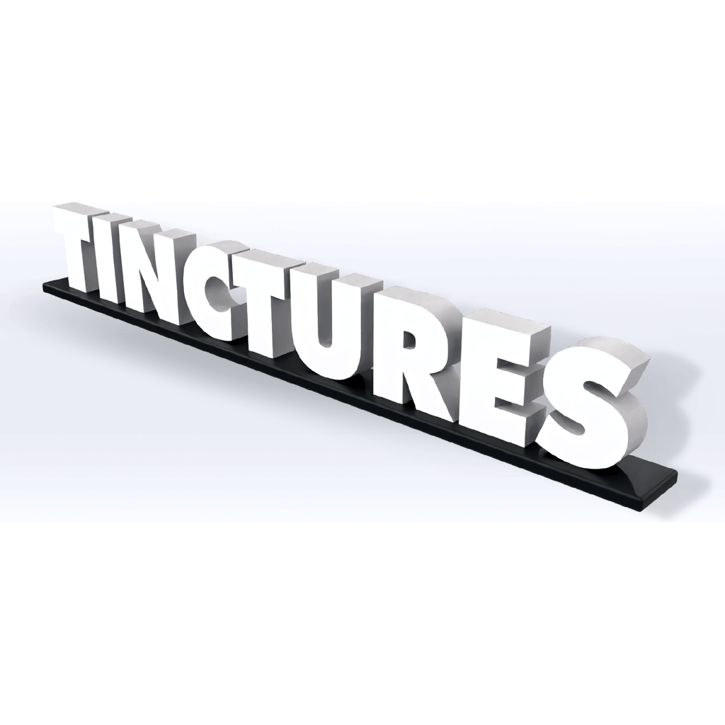 Acrylic Tincture Pedestal Sign - SeattleDesignLab