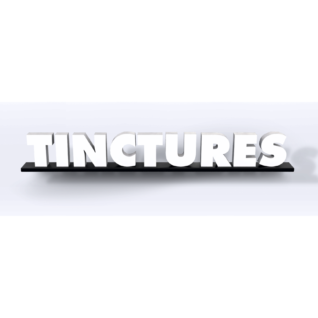 Acrylic Tincture Pedestal Sign - SeattleDesignLab