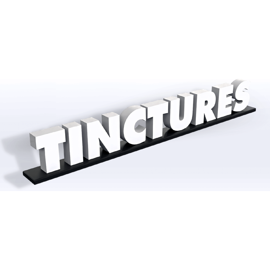 Acrylic Tincture Pedestal Sign - SeattleDesignLab