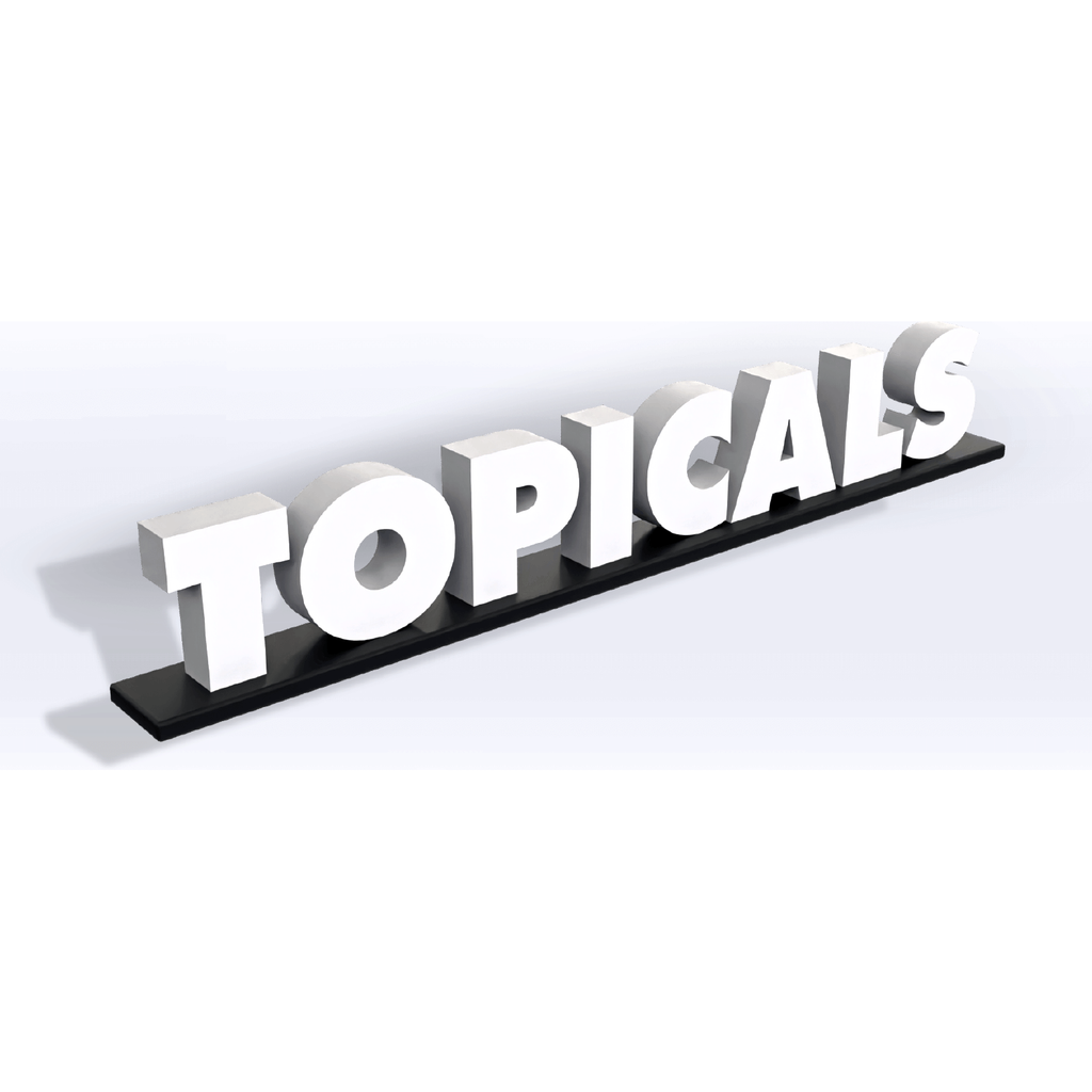 Acrylic Topicals Pedestal Sign - SeattleDesignLab