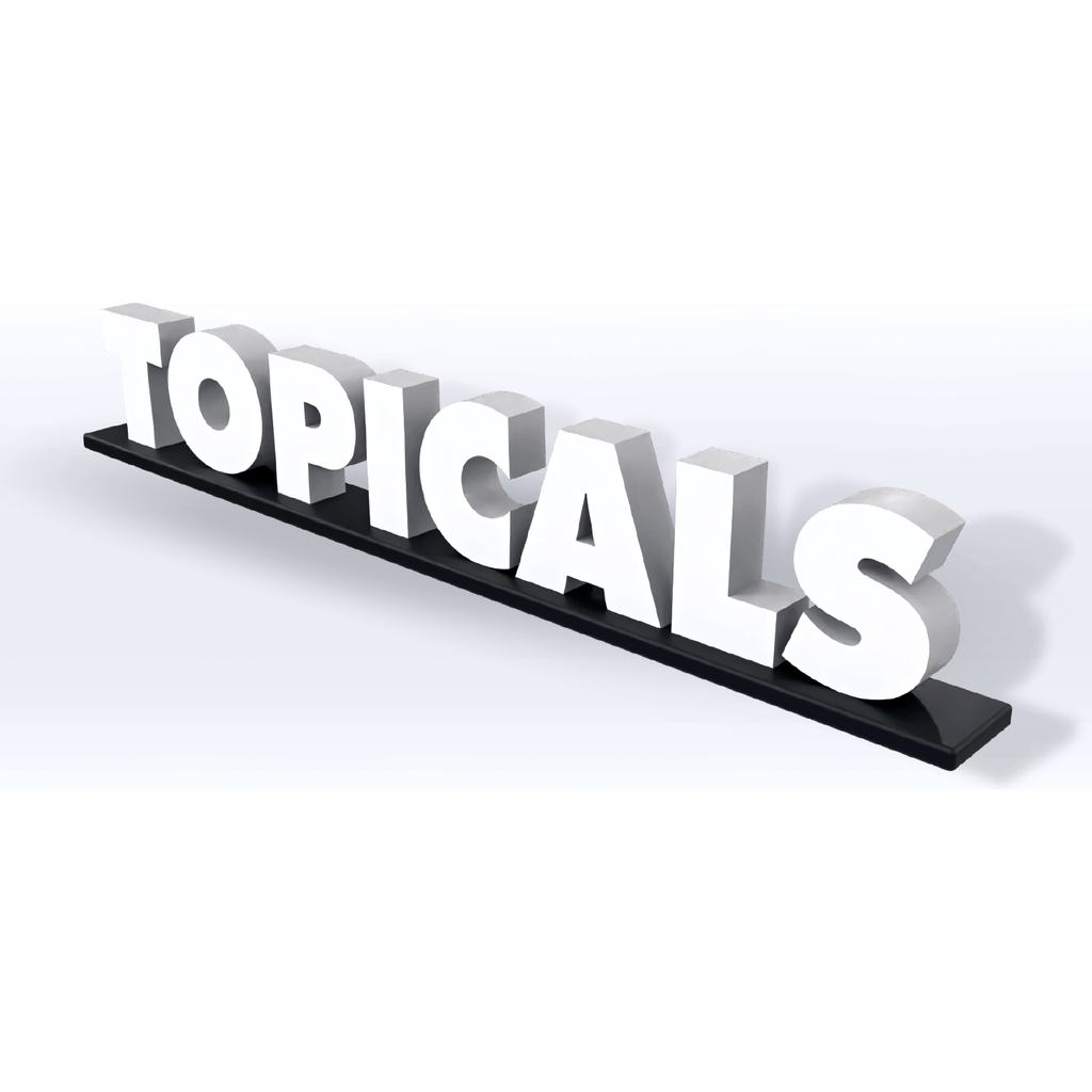Acrylic Topicals Pedestal Sign - SeattleDesignLab