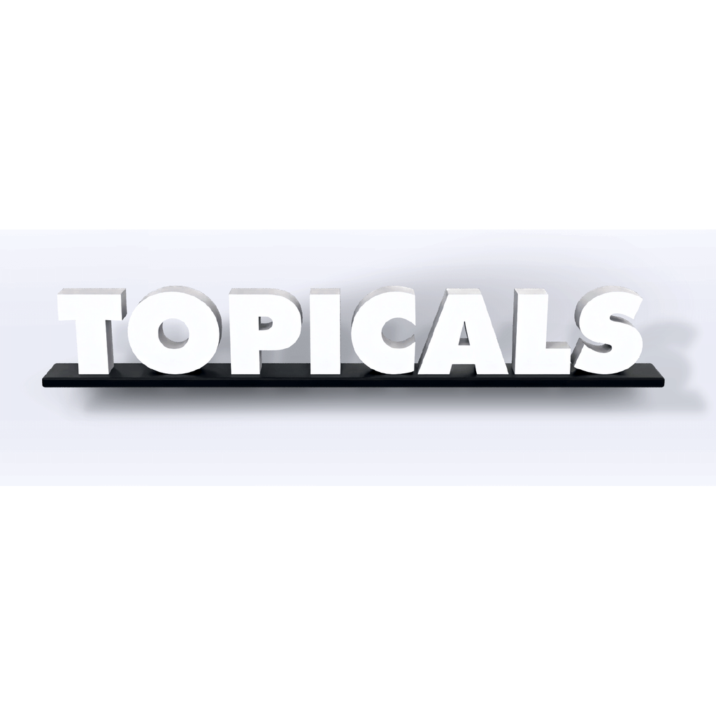 Acrylic Topicals Pedestal Sign - SeattleDesignLab