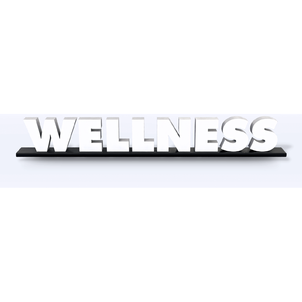 Acrylic Wellness Pedestal Sign - SeattleDesignLab