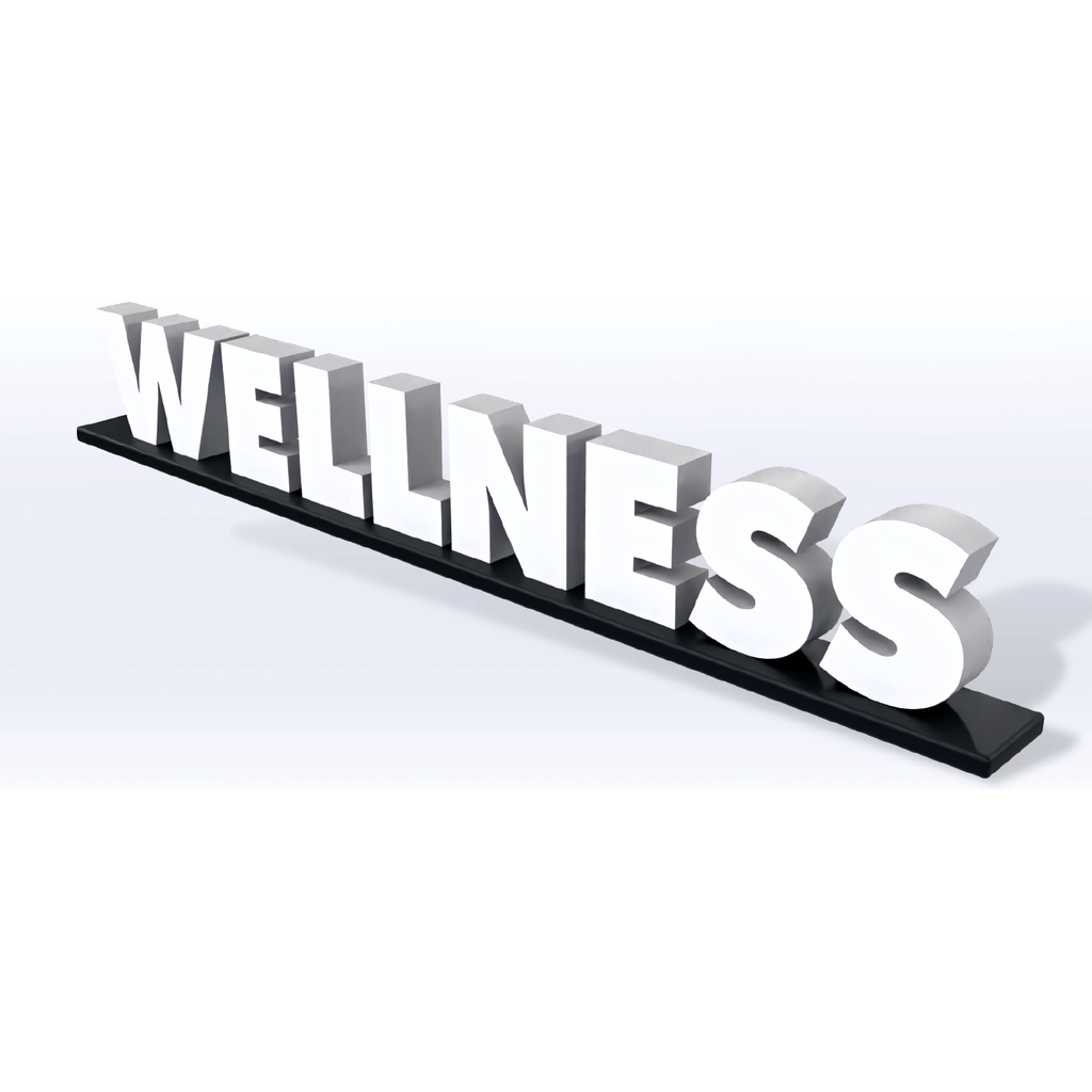 Acrylic Wellness Pedestal Sign - SeattleDesignLab