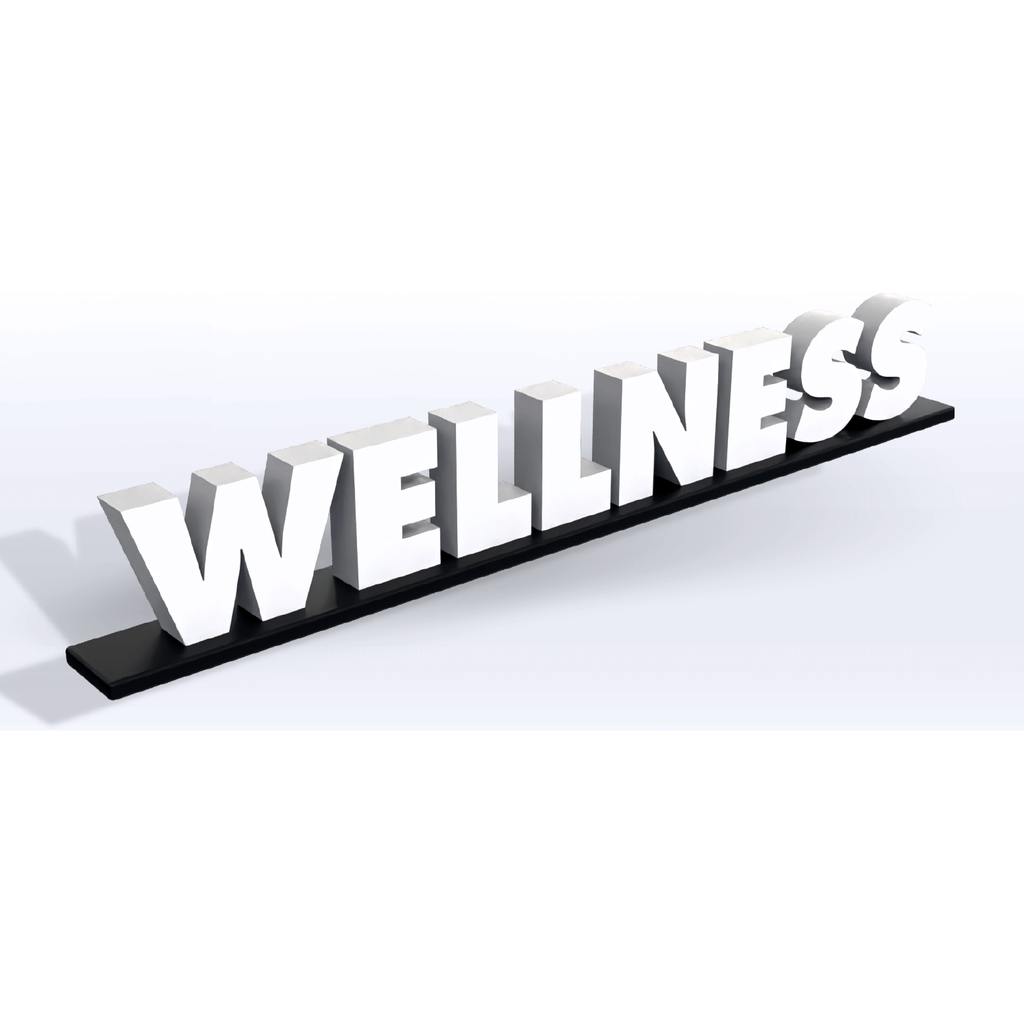 Acrylic Wellness Pedestal Sign - SeattleDesignLab