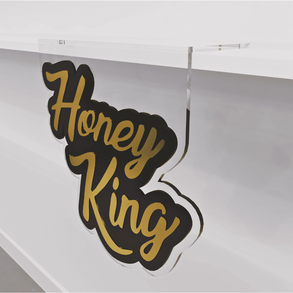 High Shelf Sign SIGNS | ACRYLIC SHELF SIGN – SeattleDesignLab