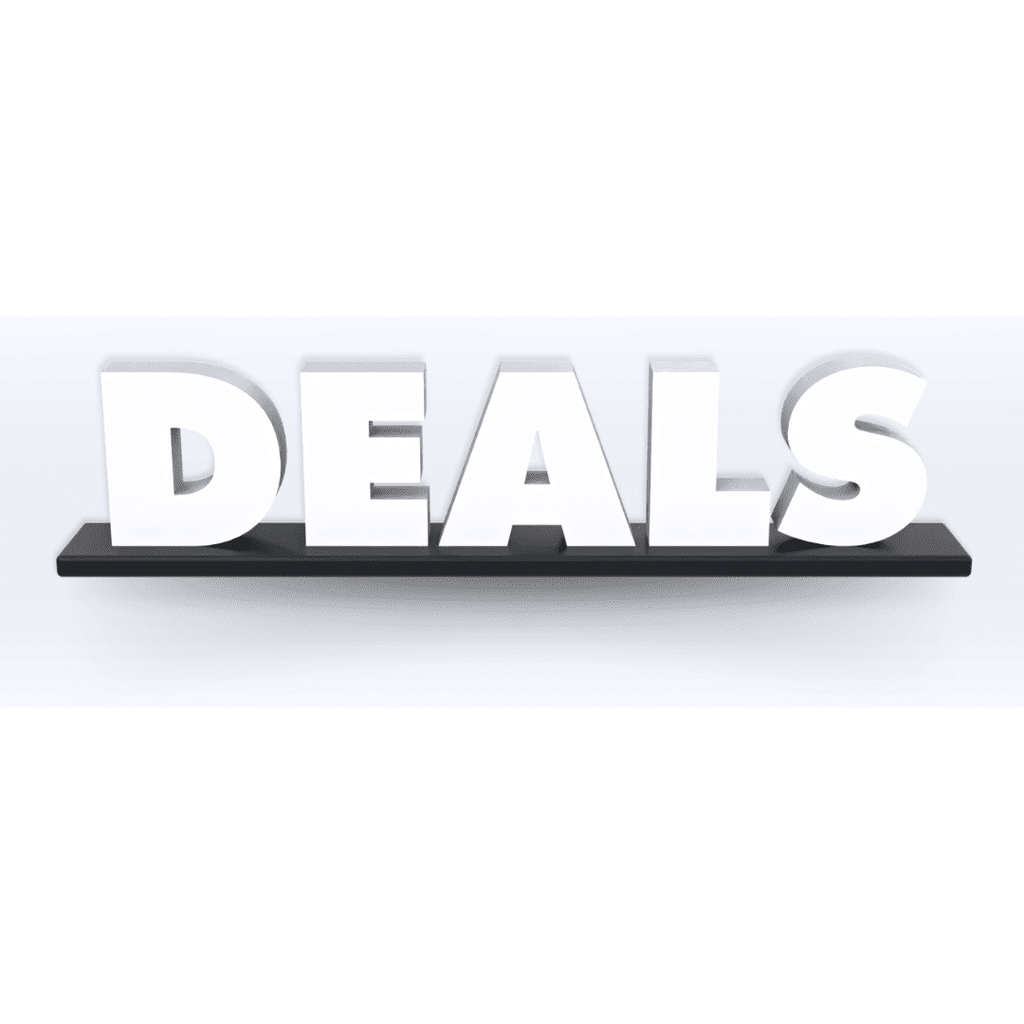 Acrylic Deals Pedestal Sign - SeattleDesignLab