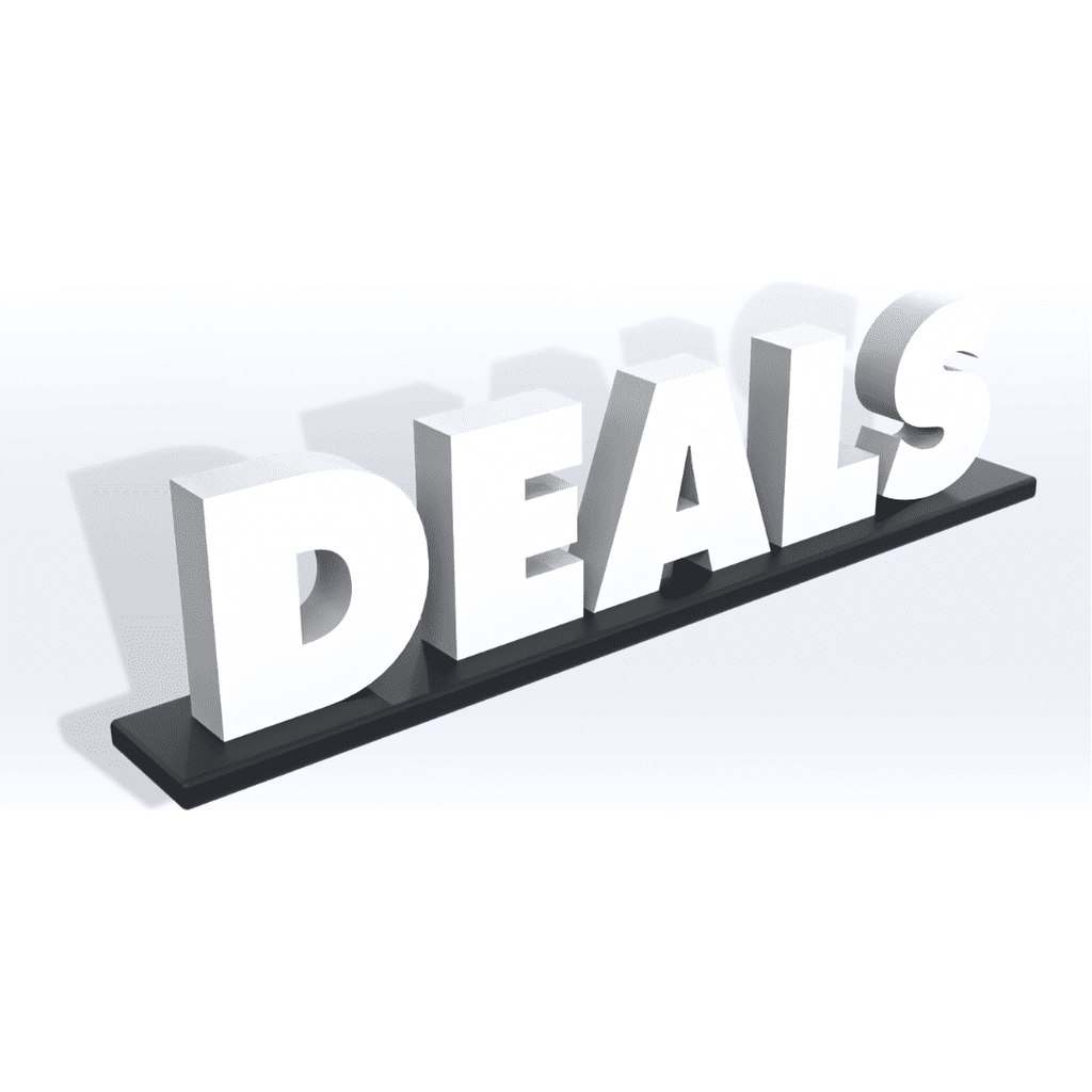 Acrylic Deals Pedestal Sign - SeattleDesignLab