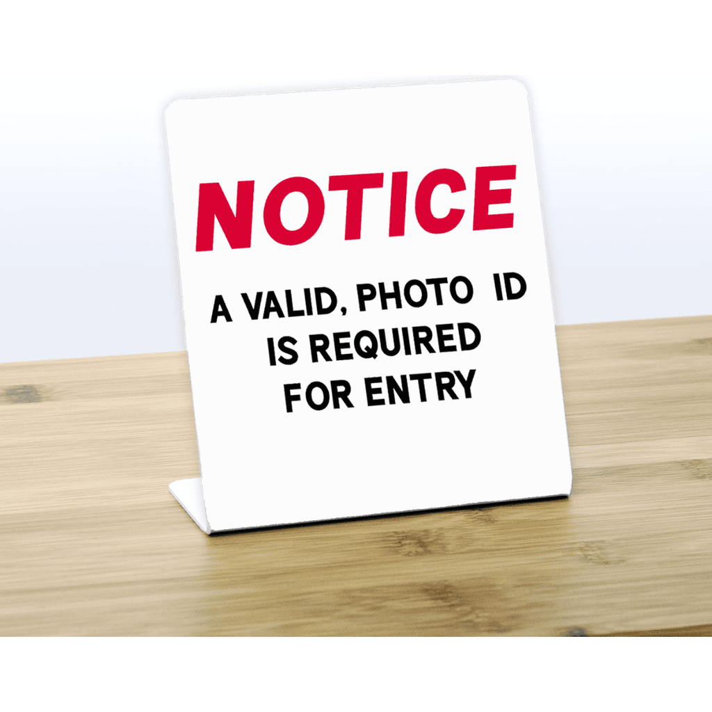 SIGN | Acrylic ID Check Sign [PACK OF 3] - SeattleDesignLab