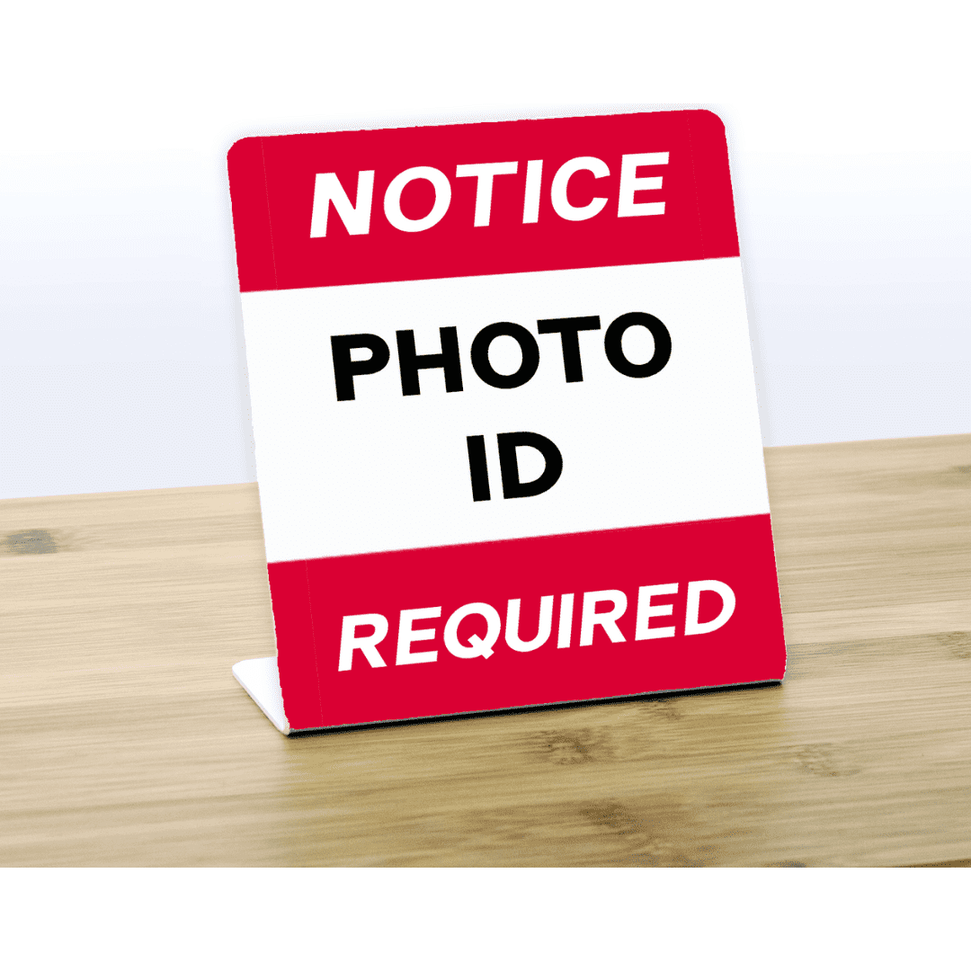 SIGNS | ACRYLIC ID CHECK SIGNS (2-PACK) – SeattleDesignLab