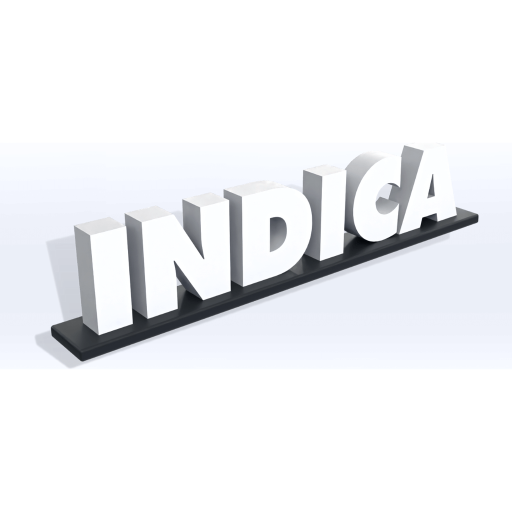 SIGN | Acrylic Indica Pedestal Sign - SeattleDesignLab