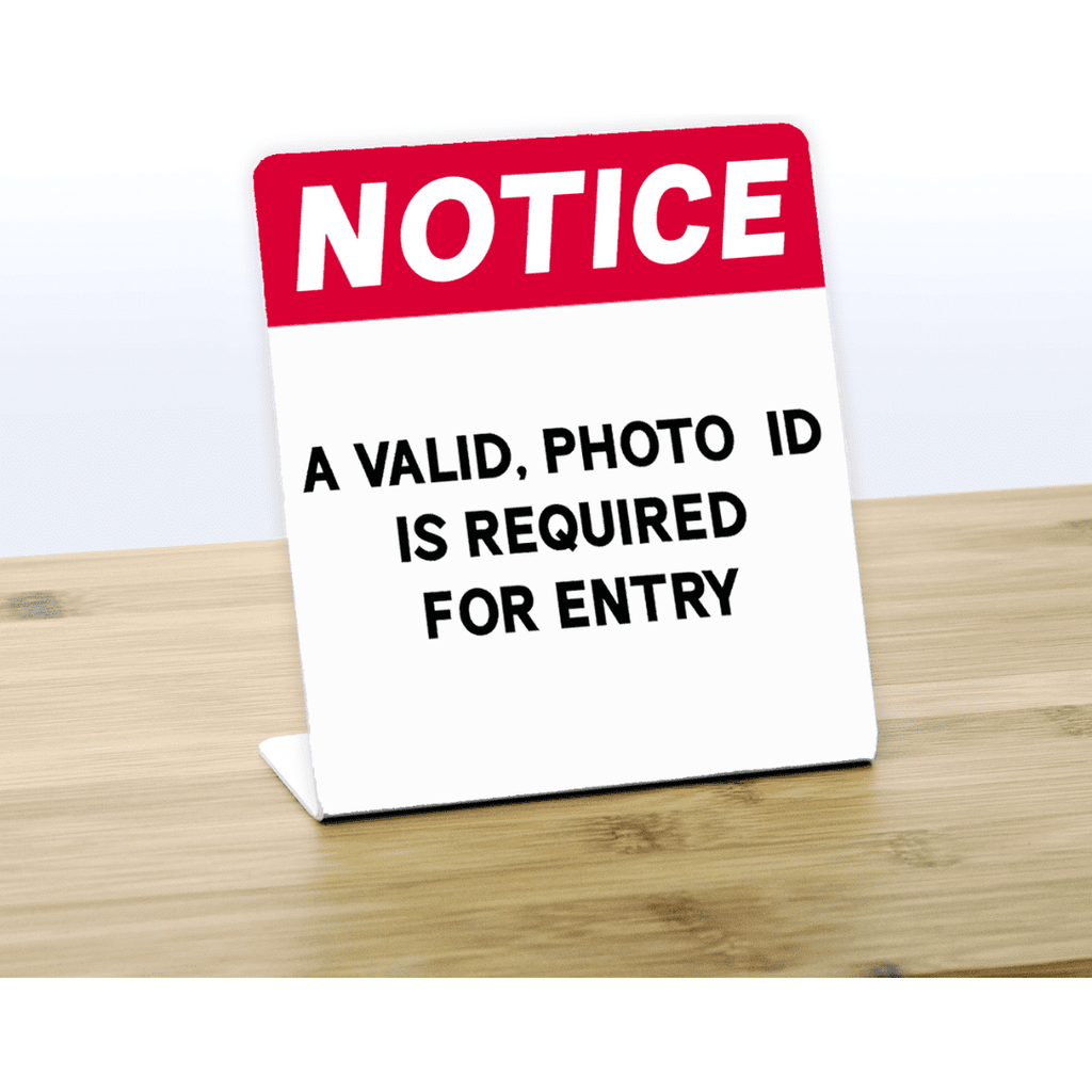 SIGN | Acrylic ID Check Sign [PACK OF 3] - SeattleDesignLab