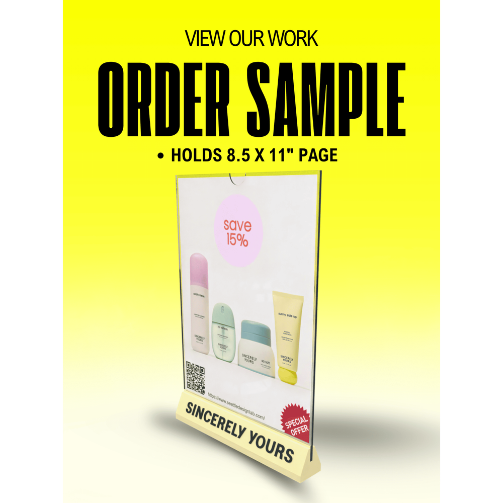 SAMPLE | CUSTOM SIGN HOLDER
