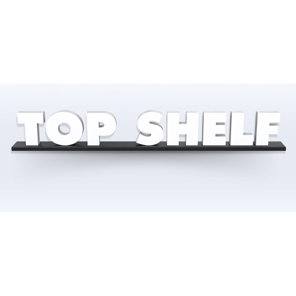 Acrylic Top Shelf Pedestal Sign - SeattleDesignLab
