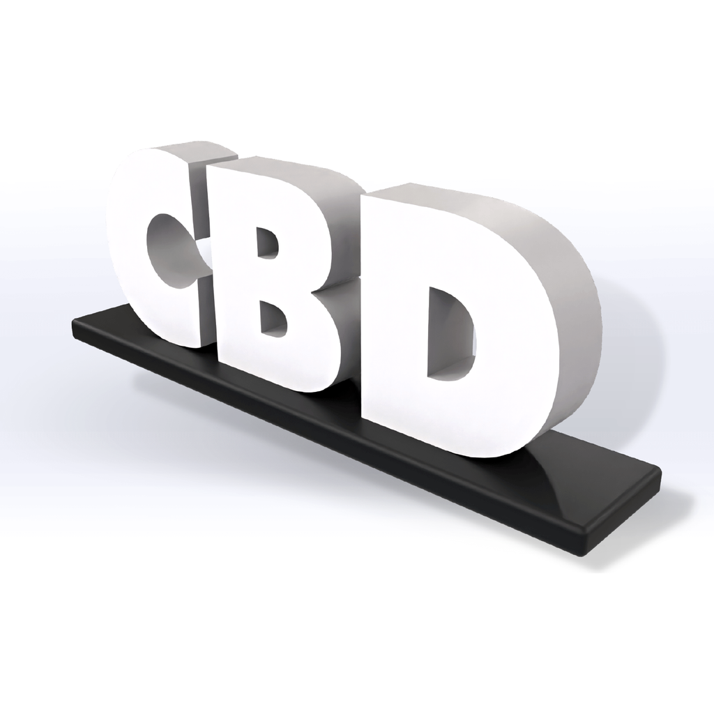 Acrylic CBD Pedestal Sign - SeattleDesignLab