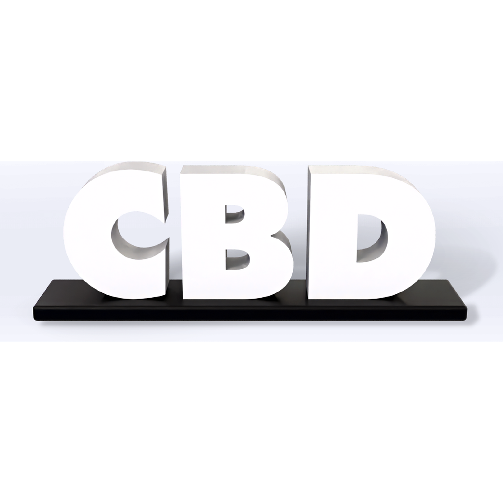 Acrylic CBD Pedestal Sign - SeattleDesignLab