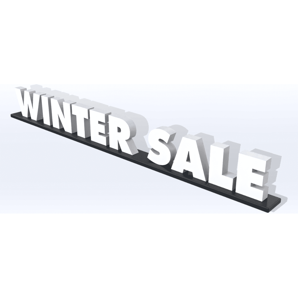 SIGN | Acrylic Winter Sale Pedestal Sign - SeattleDesignLab