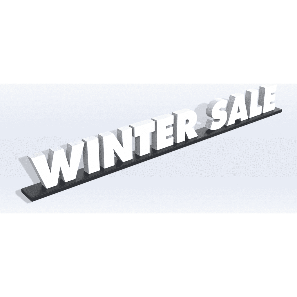 SIGN | Acrylic Winter Sale Pedestal Sign - SeattleDesignLab