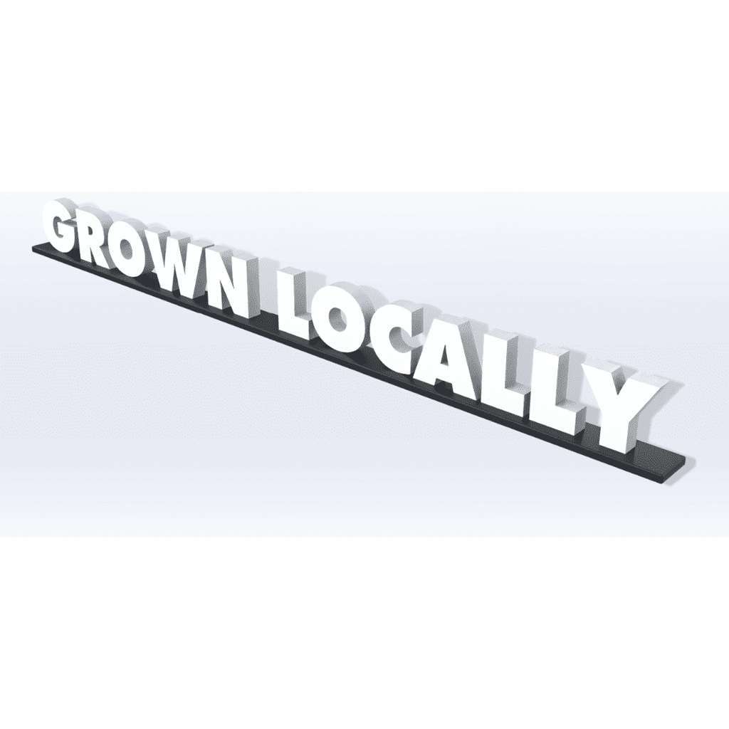 SIGN | Acrylic Grown Locally Pedestal Sign - SeattleDesignLab