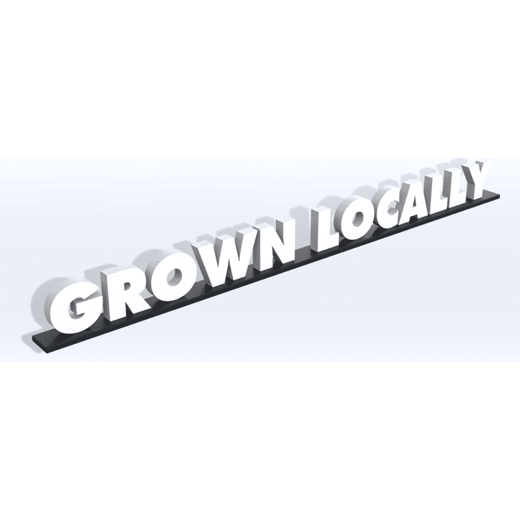 SIGN | Acrylic Grown Locally Pedestal Sign - SeattleDesignLab