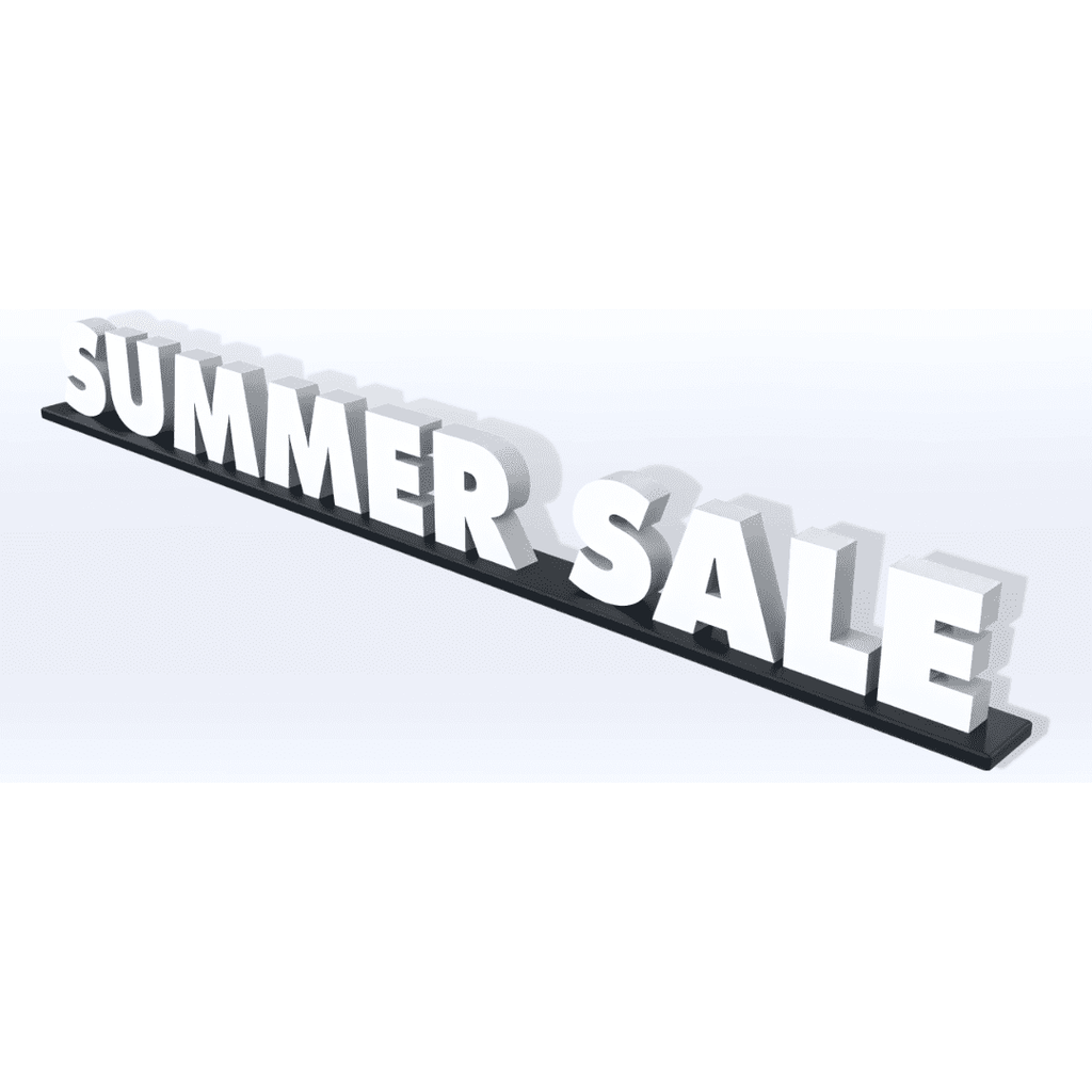 SIGN | Acrylic Summer Sale Pedestal Sign - SeattleDesignLab